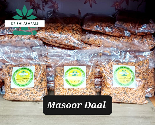 Unpolished Masoor Daal - Stone Chakki Processed