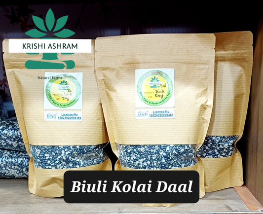 Unpolished Biuli Kolai Daal - Stone Chakki Processed